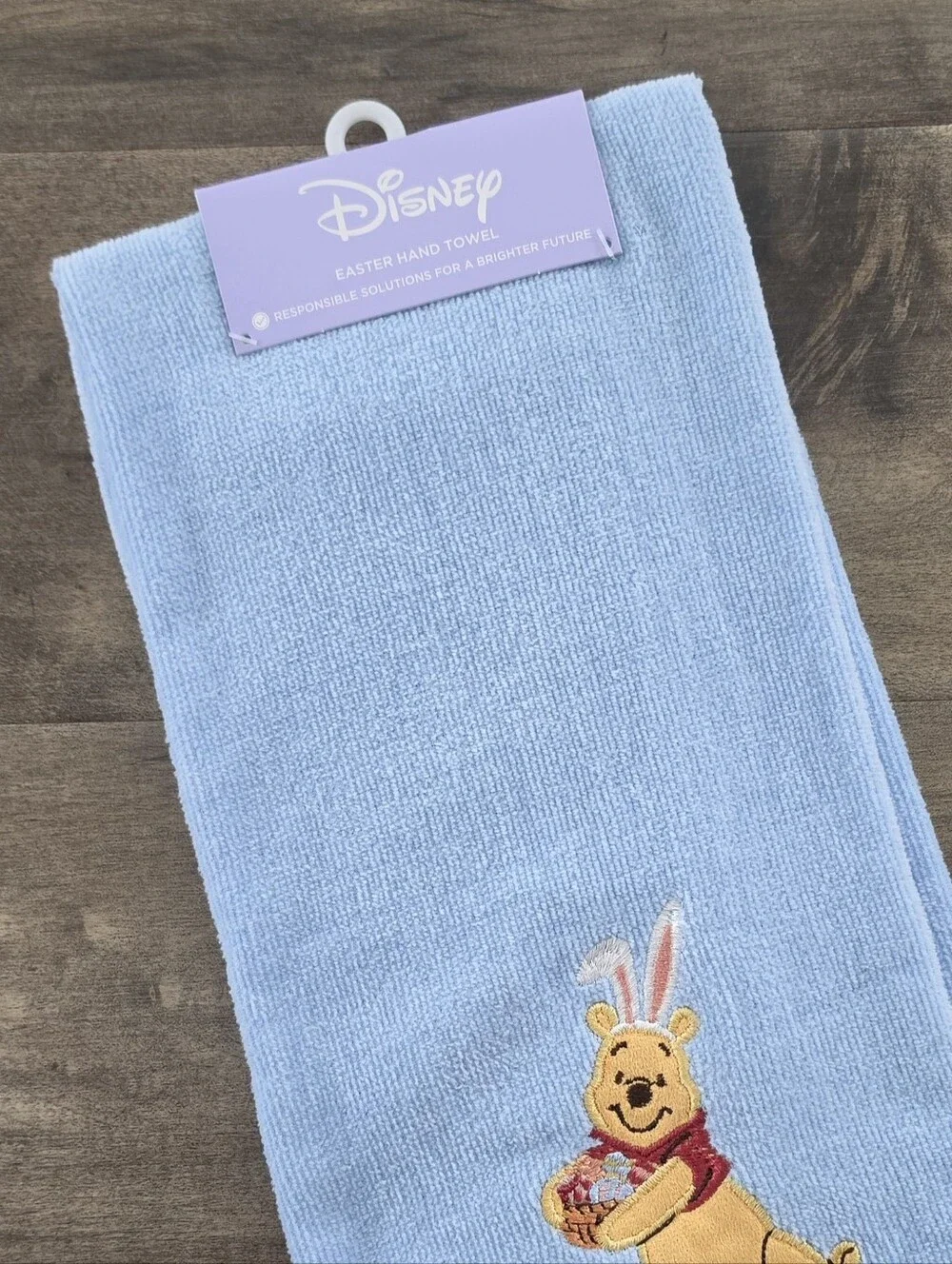 Disney Winnie The Pooh Bunny Ears Easter Hand Towel NWT Celebrate Together